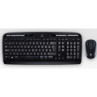 Logitech MK330 Wireless Keyboard and Mouse Combo for Windows, 2.4 GHz Wireless with USB-Receiver, Portable Mouse, Multimedia Keys, Long Battery Life for PC/Laptop, QWERTY UK Layout, Black image 2