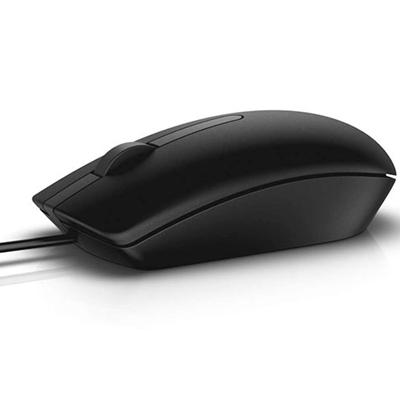 Dell MS116 Wired USB Mouse, 2-Buttons, 1000dpi and Optical Tracking, Ambidextrous Design for PC, Mac and Laptop, Black image 2