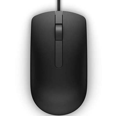Dell MS116 Wired USB Mouse, 2-Buttons, 1000dpi and Optical Tracking, Ambidextrous Design for PC, Mac and Laptop, Black image 3