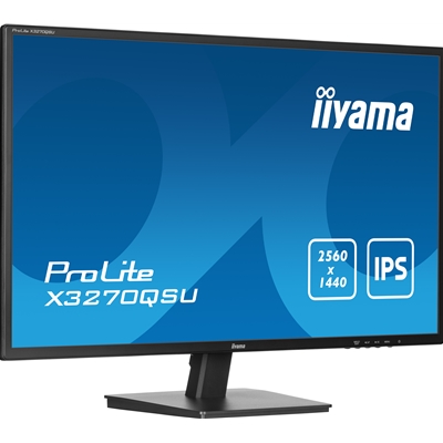 iiyama PROLITE X3270QSU-B1 32 Inch IPS Monitor, Black, 2560x1440, 3ms, 100hz, FreeSync, HDMI, Display Port, USB Hub, Speakers, Int PSU, VESA image 4