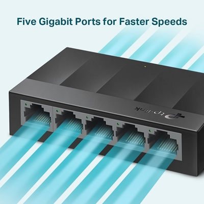 TP-Link LiteWave LS1005G 5-Port 10/100/1000Mbps Gigabit Desktop Network Switch image 4