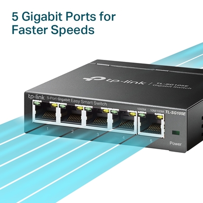 TP-Link TL-SG105E 5-Port Metal Gigabit Easy Smart Switch image 5