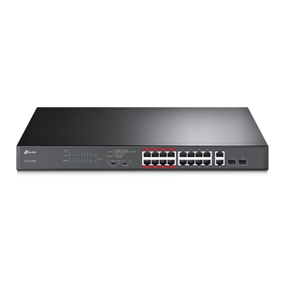 TP-Link TL-SL1218MP 16-Port Metal 10/100Mbps + 2-Port Gigabit Unmanaged PoE Switch (192W) image 2