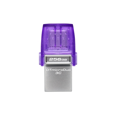Kingston DataTraveler microDuo 3C 256GB OTG Dual USB-A to USB-C USB 3.2 Gen 1 Flash Drive, Purple image 3