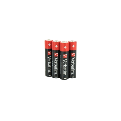 Verbatim (49500) AAA Battery Alkaline 4 Pack Shrink Wrap