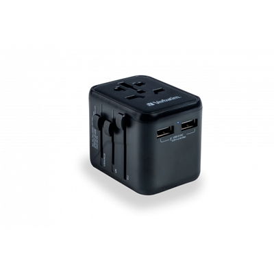 Verbatim (49543) UTA-01 Universal Travel Adapter with 2 x USB-A Ports 12W