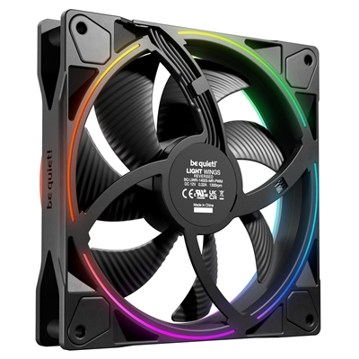 be quiet! Light Wings 140mm PWM Reverse, ARGB Lighting, Ultra-Quiet Operation Max 25.5dB(A), High Airflow, 60,000 Hours