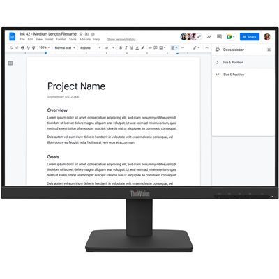 Lenovo ThinkVision S22-4e, Full HD (1920 x 1080), 100Hz, 4ms, 16:9, WLED Monitor