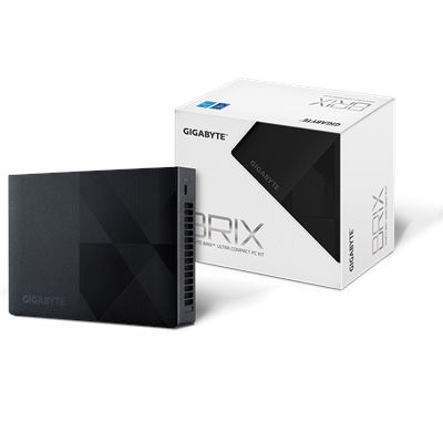 Gigabyte BRIX (GB-BNI3-N305) Barebone Kit, Intel i3 N305 3.0GHz 8 Core CPU, 1 x DDR4 3200 SO-DIMM Slot, 2 x M.2 2280 Slots, Wi-Fi 6 & Bluetooth 5.2